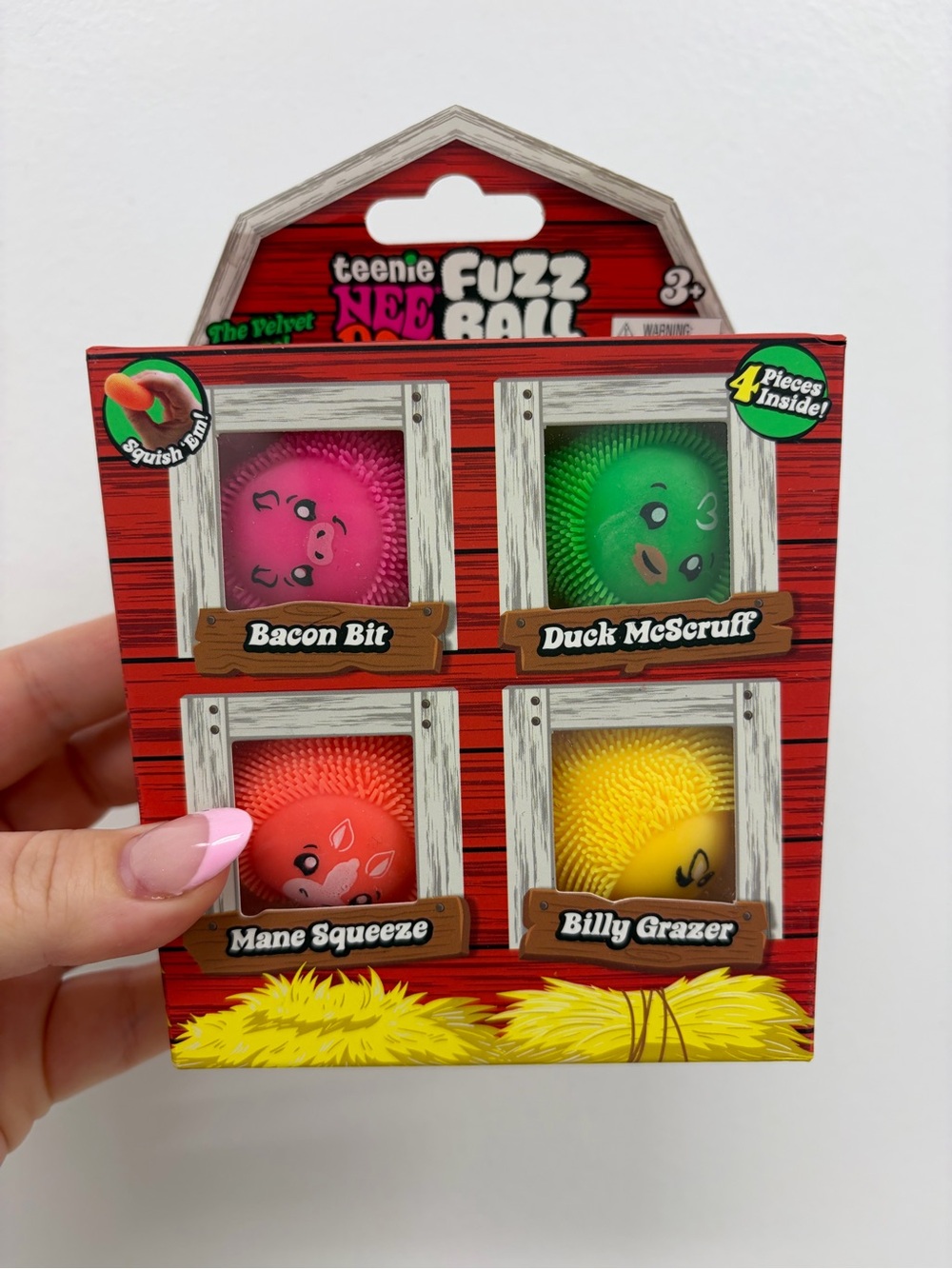 Needoh Schylling Authentic Farmyard Squishy 4 Pack NIB